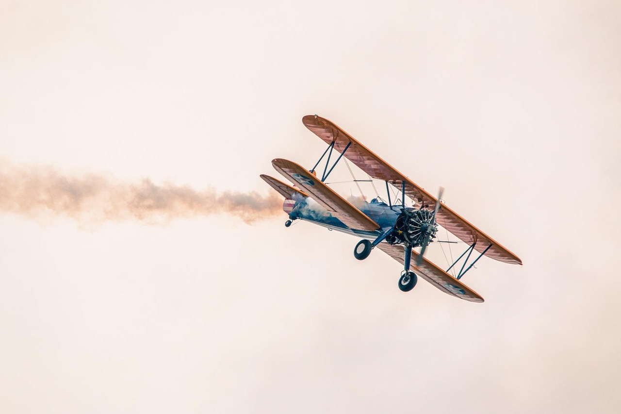 plane, flight, sky, nature, boeing stearman pt-13d, double decker, aircraft, flying, vintage aircraft, history